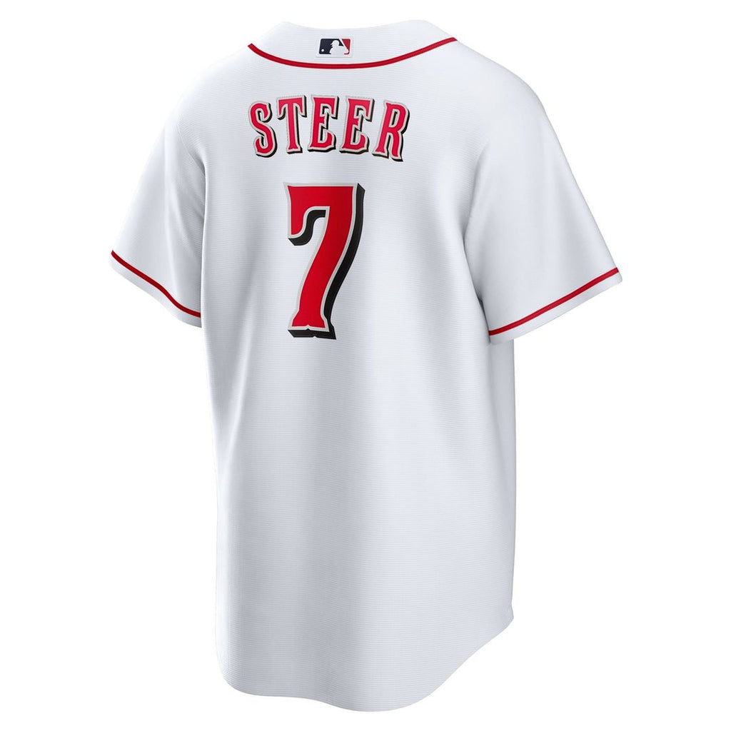 Cincinnati Reds Nike Spencer Steer Home Replica Baseball Jersey - White