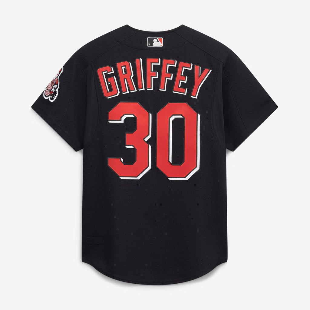 Cincinnati Reds Mitchell & Ness Ken Griffey Jr. Cooperstown Collection Authentic Mesh Batting Practice Baseball Jersey - Black