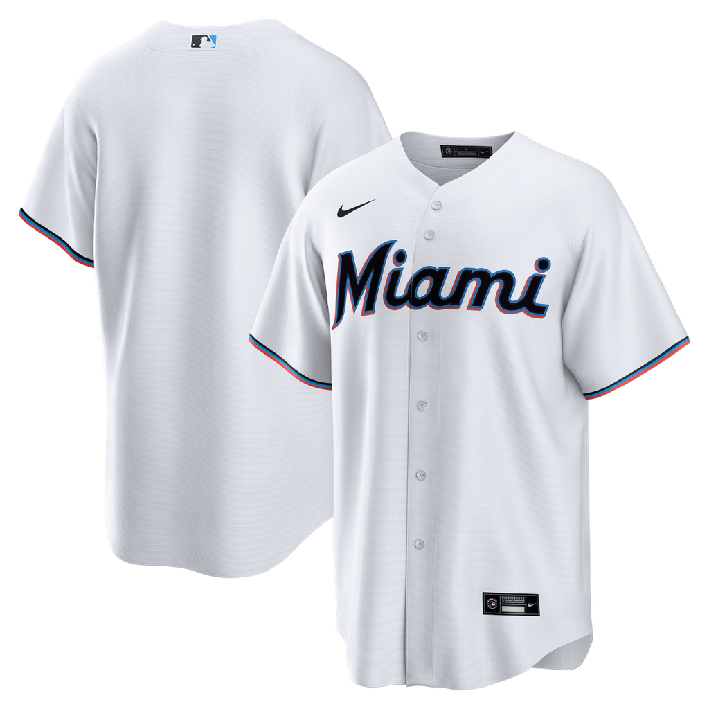 Miami Marlins Nike Home Big & Tall Replica Baseball Jersey - White
