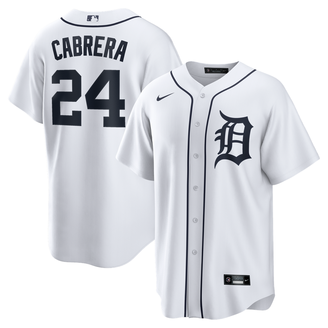 Detroit Tigers Nike Miguel Cabrera Home Retired Player Replica Baseball Jersey - White