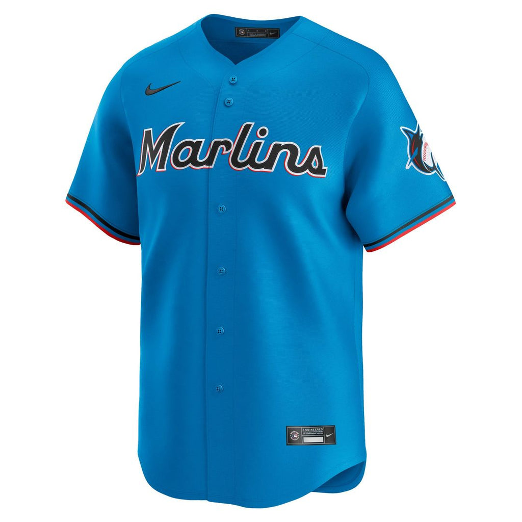 Miami Marlins Nike Limited Baseball Jersey - Blue
