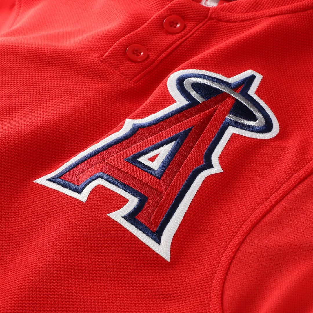 California Angels Mitchell & Ness Vladimir Guerrero Authentic Batting Practice Baseball Jersey - Red