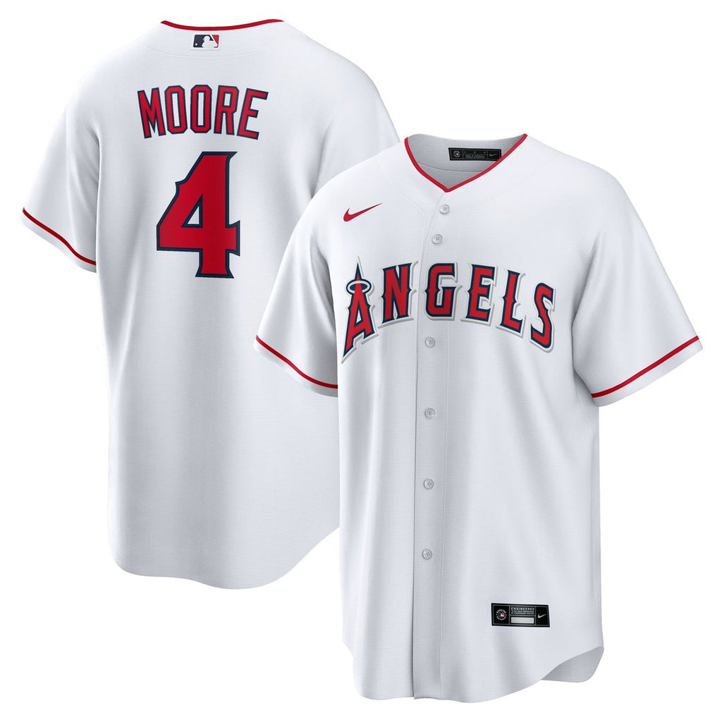 Los Angeles Angels Nike Christian Moore Home Replica Baseball Jersey - White