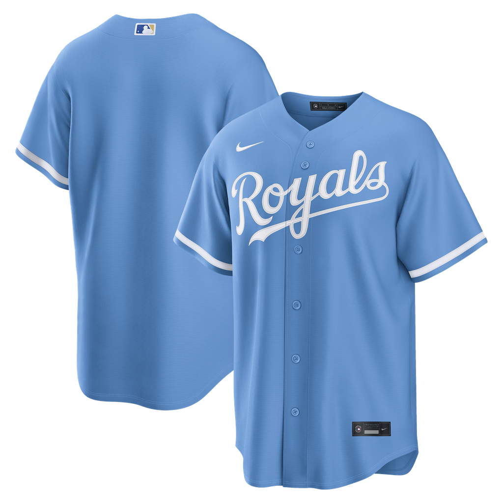 Kansas City Royals Nike Alternate Replica Baseball Jersey - Light Blue