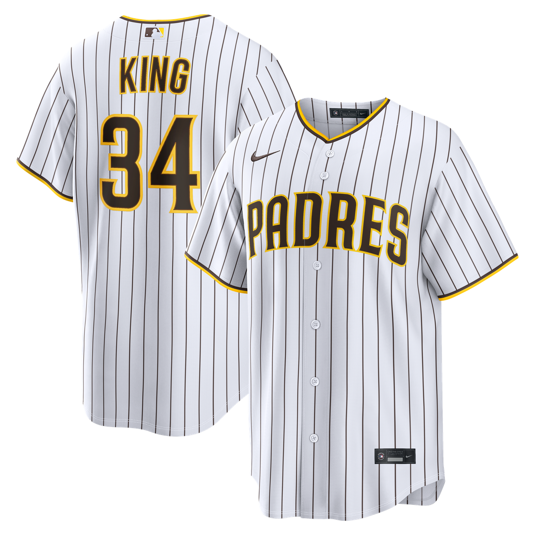 San Diego Padres Nike Michael King Home Replica Baseball Jersey - White