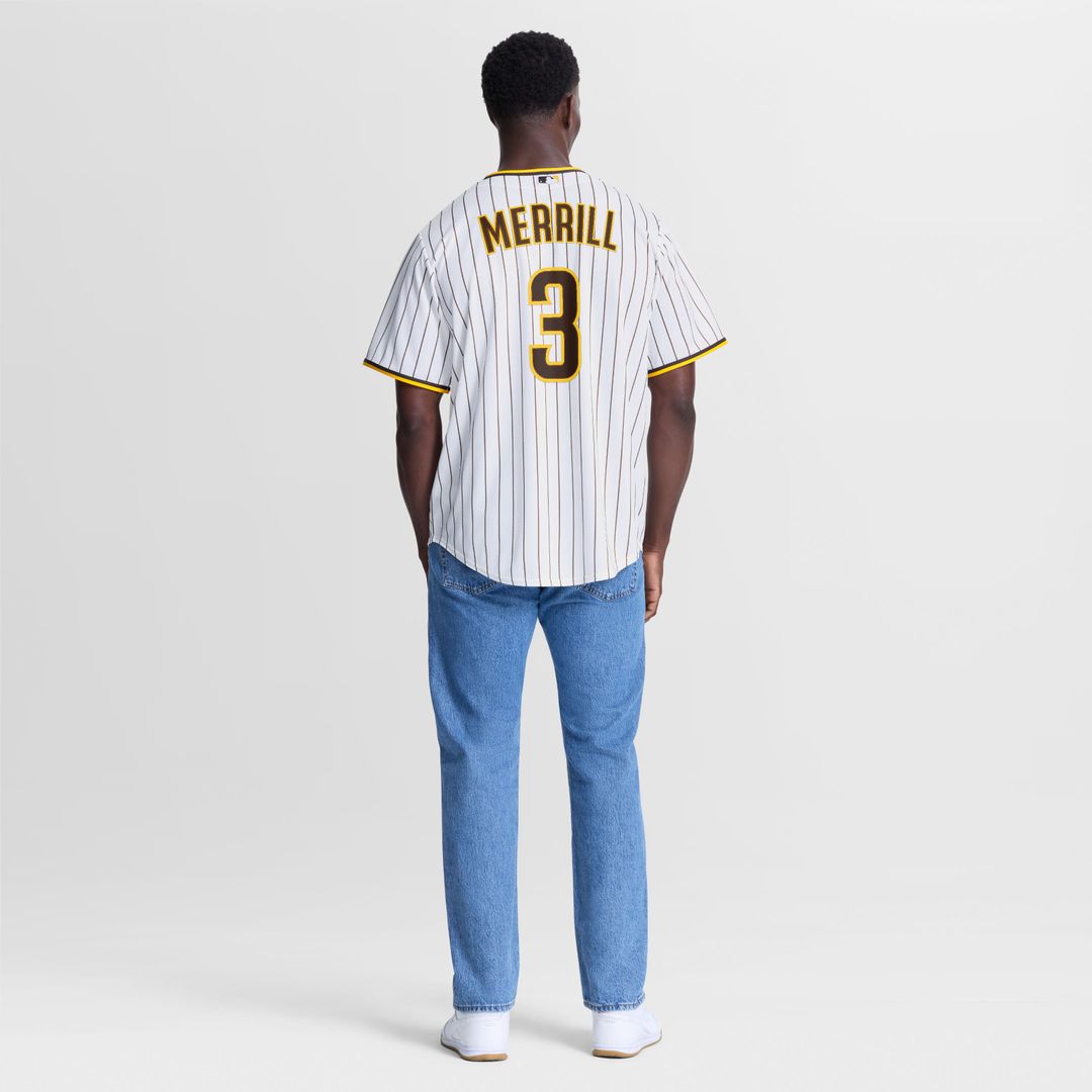 San Diego Padres Nike Jackson Merrill Home Replica Baseball Jersey - White