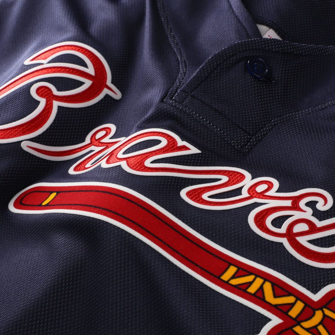 Atlanta Braves Mitchell & Ness Chipper Jones Authentic Batting Practice Baseball Jersey - Navy