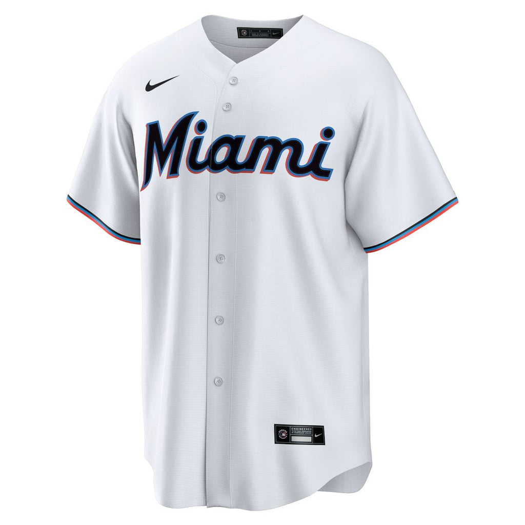 Miami Marlins Nike Home Blank Replica Baseball Jersey - White
