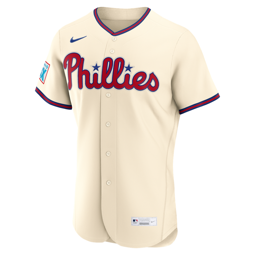 Philadelphia Phillies Nike Bryce Harper Alternate Authentic Sponsor Patch Baseball Jersey - Light Blue