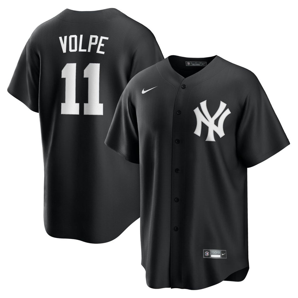 New York Yankees Nike Anthony Volpe Fashion Replica Baseball Jersey - Black