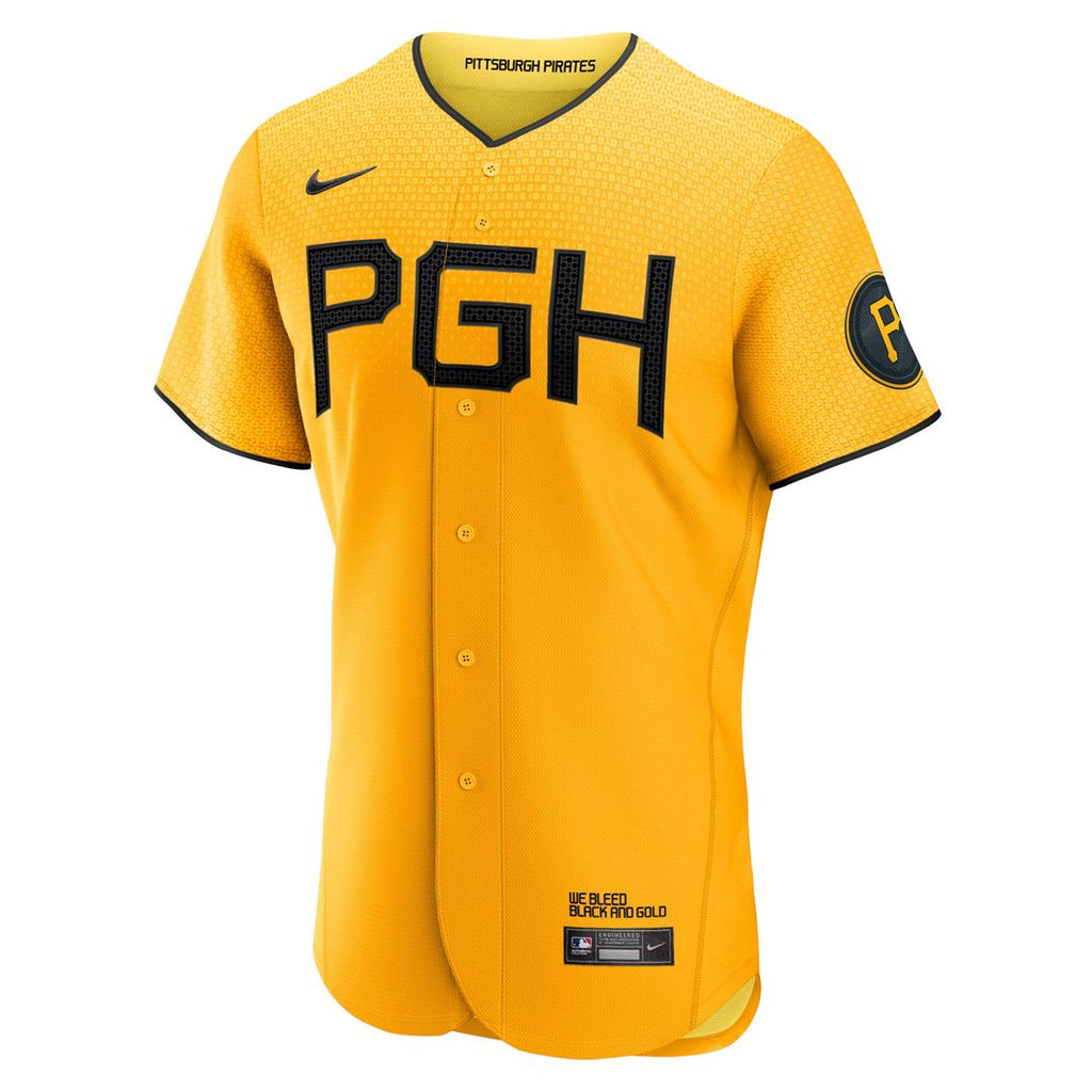 Pittsburgh Pirates Nike City Connect Authentic Baseball Jersey - Gold
