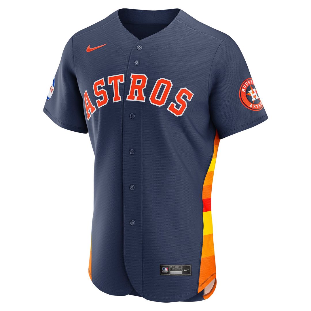 Houston Astros Nike Alternate Sponsor Patch Authentic Baseball Jersey - Navy