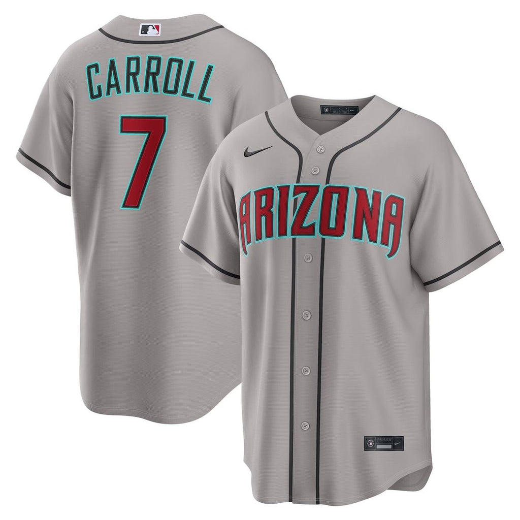 Arizona Diamondbacks Nike Corbin Carroll Road Replica Baseball Jersey - Gray