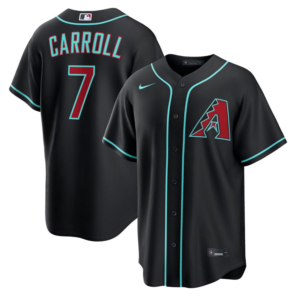 Arizona Diamondbacks Nike Corbin Carroll Alternate Replica Baseball Jersey - Black