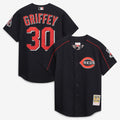Cincinnati Reds Mitchell & Ness Ken Griffey Jr. Cooperstown Collection Authentic Mesh Batting Practice Baseball Jersey - Black