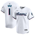 Miami Marlins Nike #1 Dad Home Limited Baseball Jersey - White