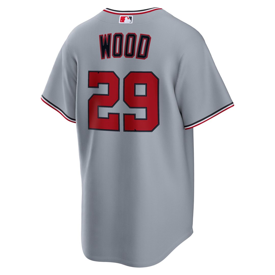 Washington Nationals Nike James Wood Road Replica Baseball Jersey - Gray