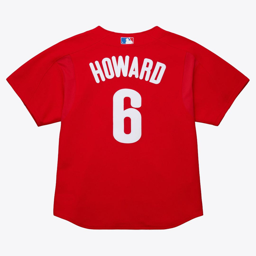 Philadelphia Phillies Mitchell & Ness Ryan Howard Big & Tall Cooperstown Mesh Batting Practice Baseball Jersey - Red