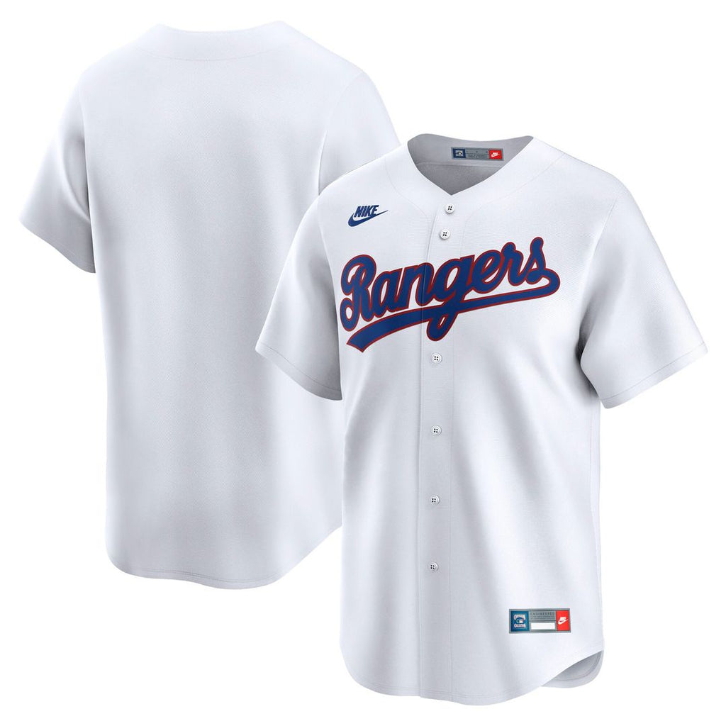 Texas Rangers Nike Cooperstown Collection Limited Baseball Jersey - White