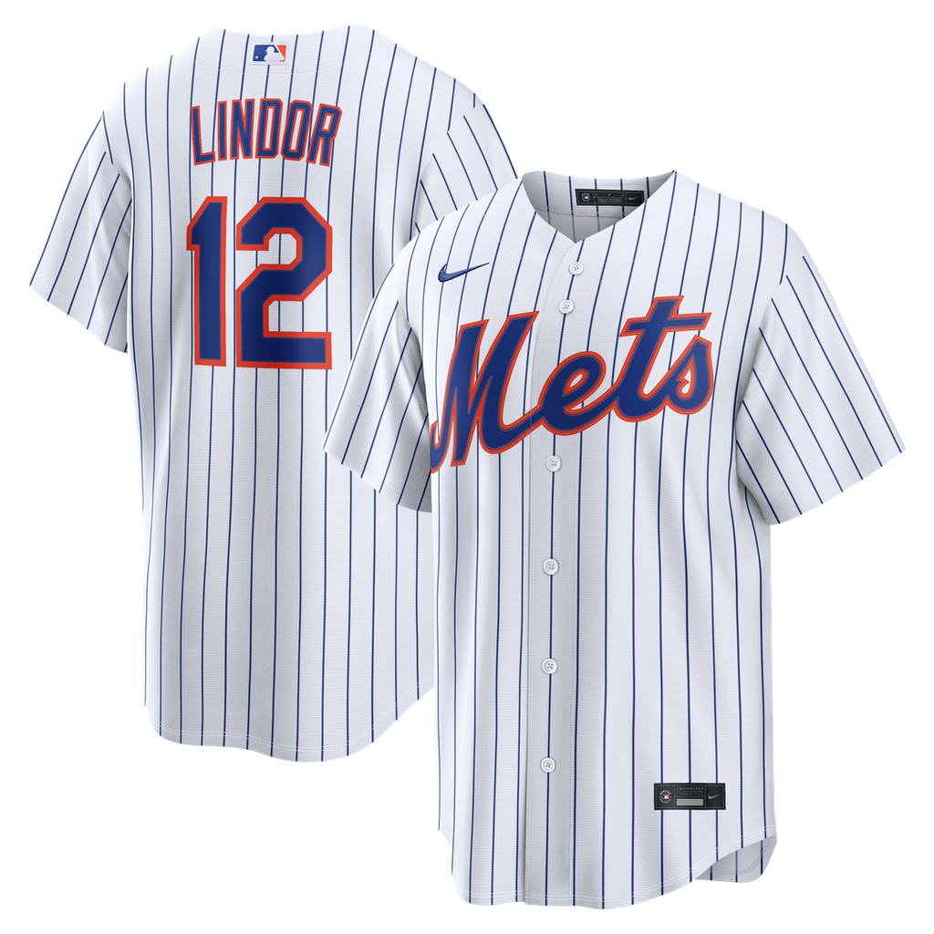 New York Mets Nike Francisco Lindor Home Replica Baseball Jersey - White
