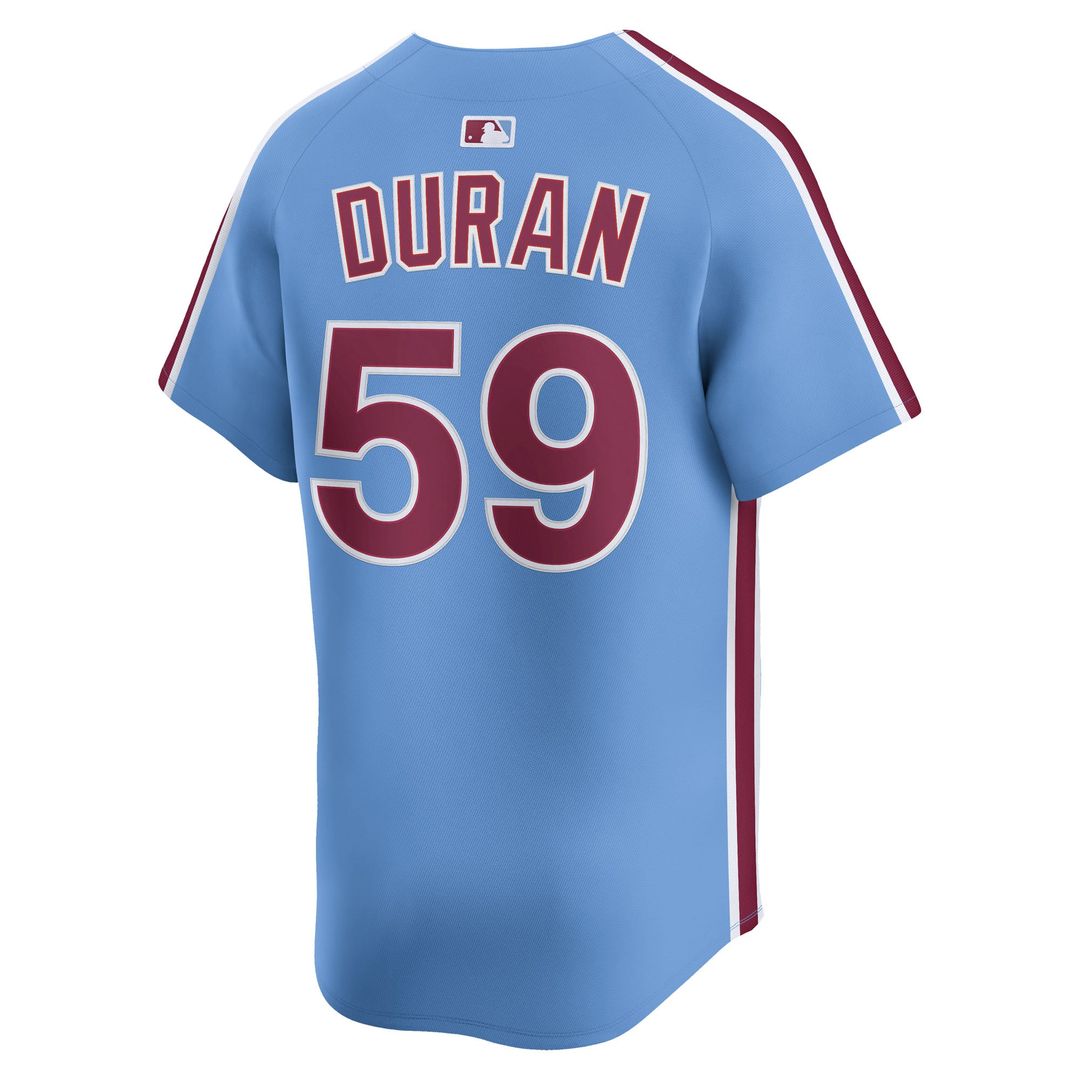 Philadelphia Phillies Nike Jhoan Duran Alternate Limited Baseball Jersey - Light Blue