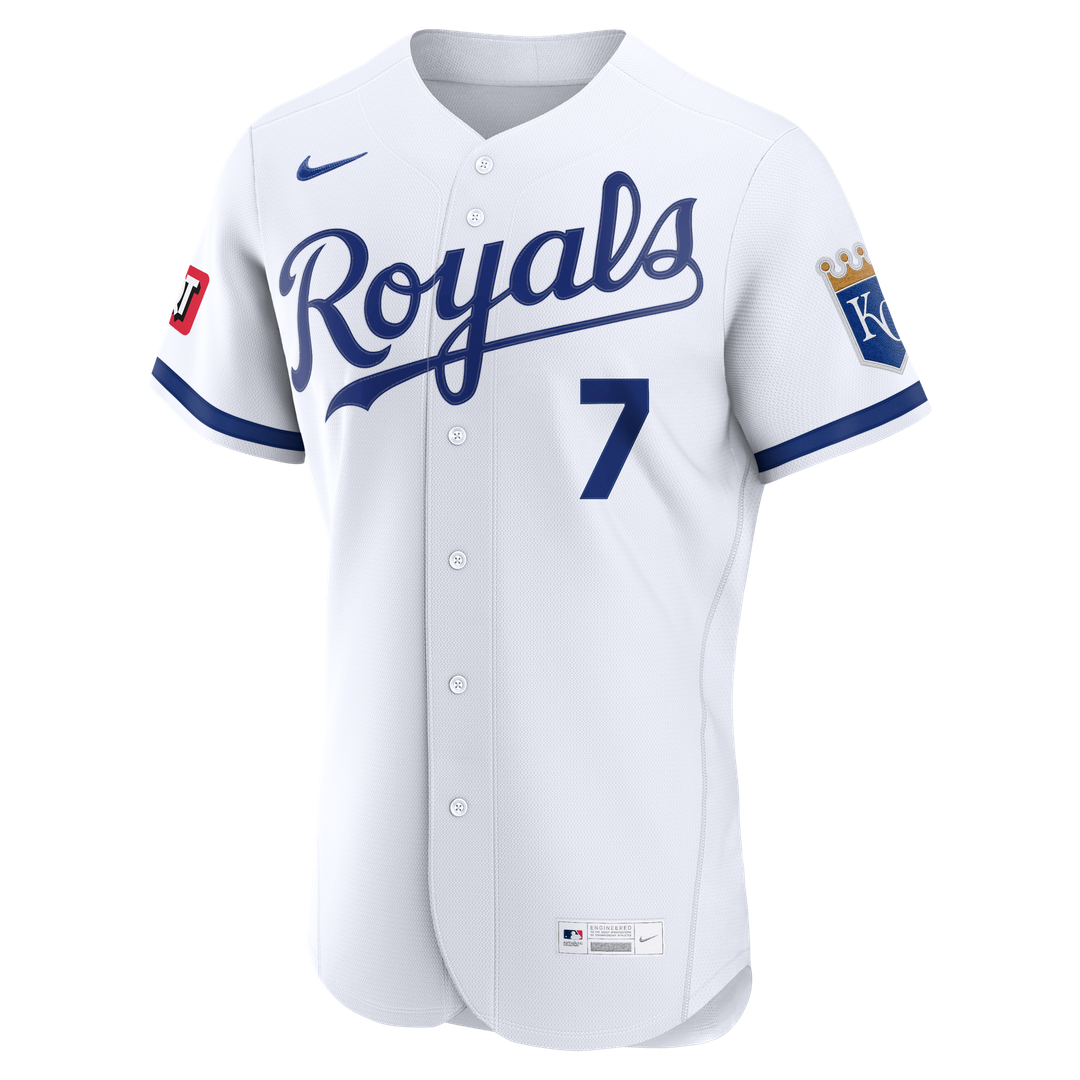 Kansas City Royals Nike Bobby Witt Jr. Alternate Authentic Sponsor Patch Baseball Jersey - Light Blue
