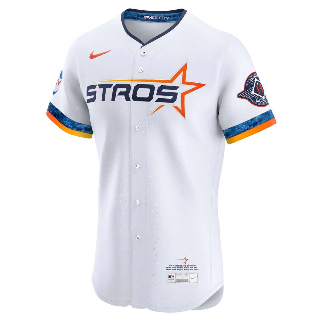 Houston Astros Nike 2025 City Connect Elite Baseball Jersey - White