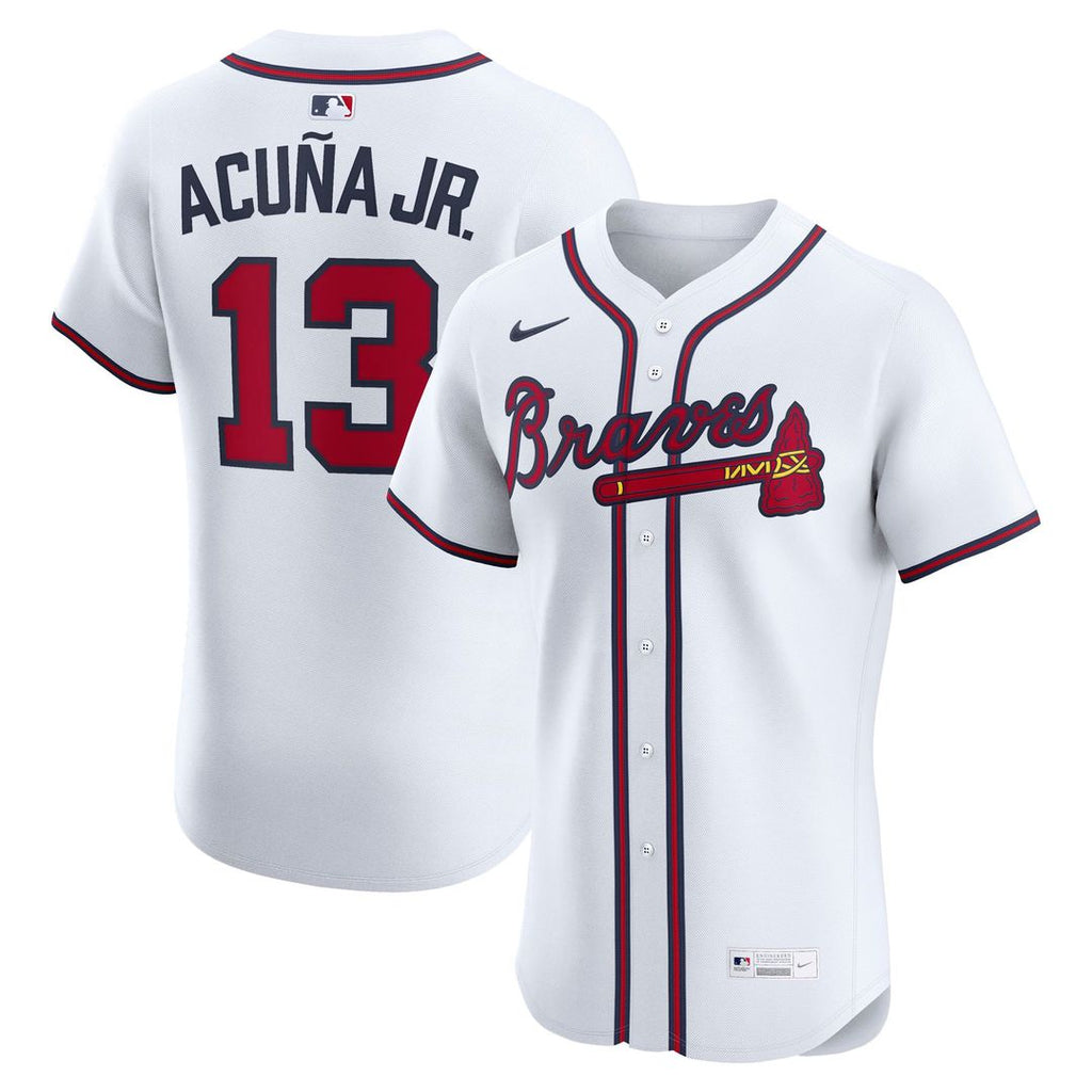 Atlanta Braves Nike Ronald Acuña Jr. Home Elite Baseball Jersey - White