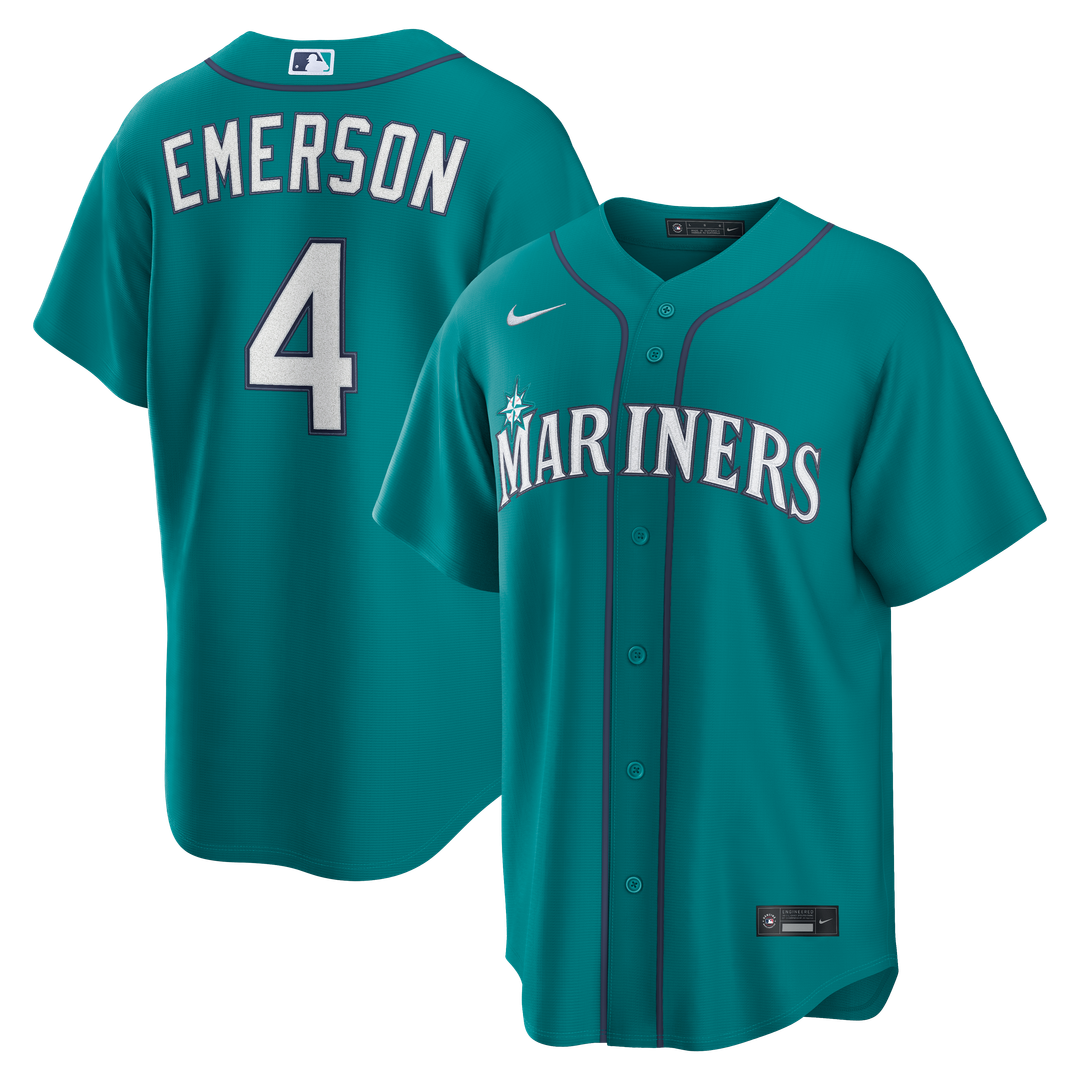 Seattle Mariners Nike Colt Emerson Alternate Replica Baseball Jersey - Teal