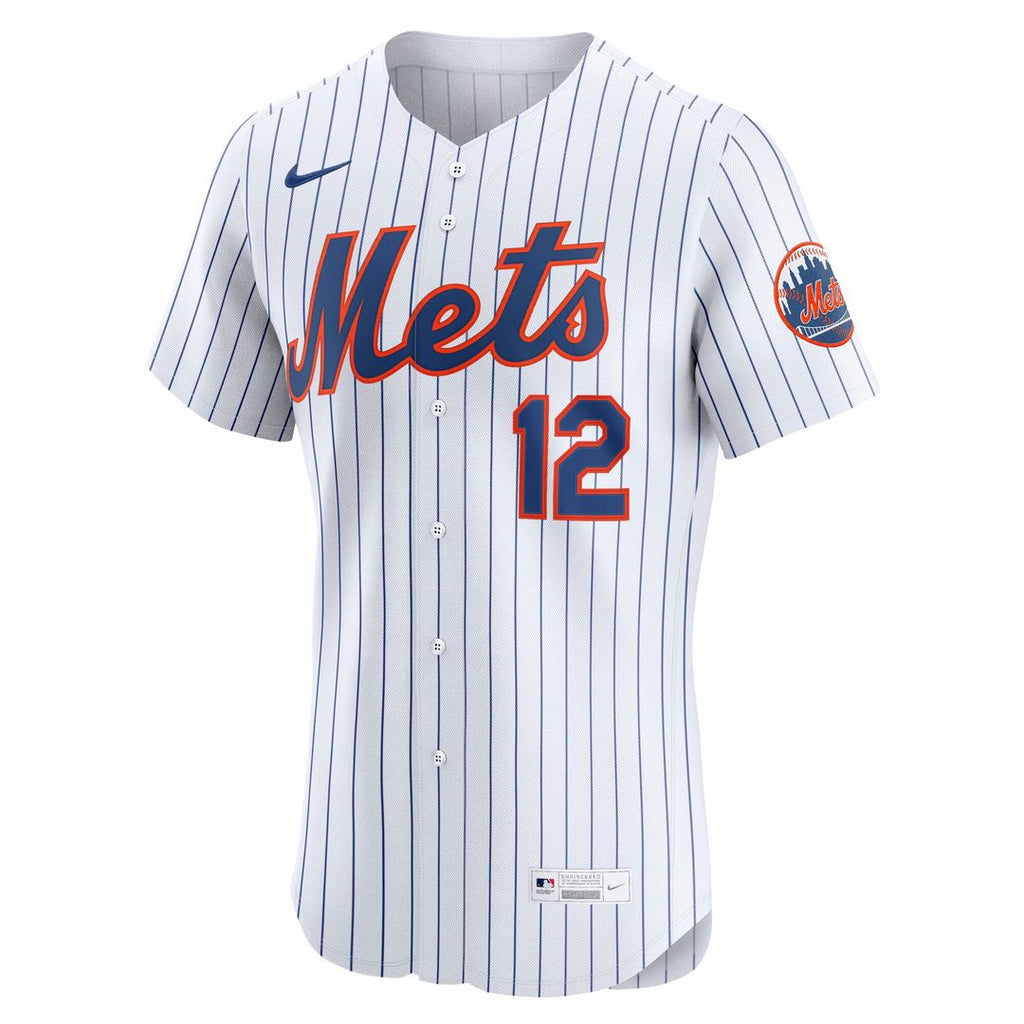 New York Mets Nike Francisco Lindor Home Elite Baseball Jersey - White