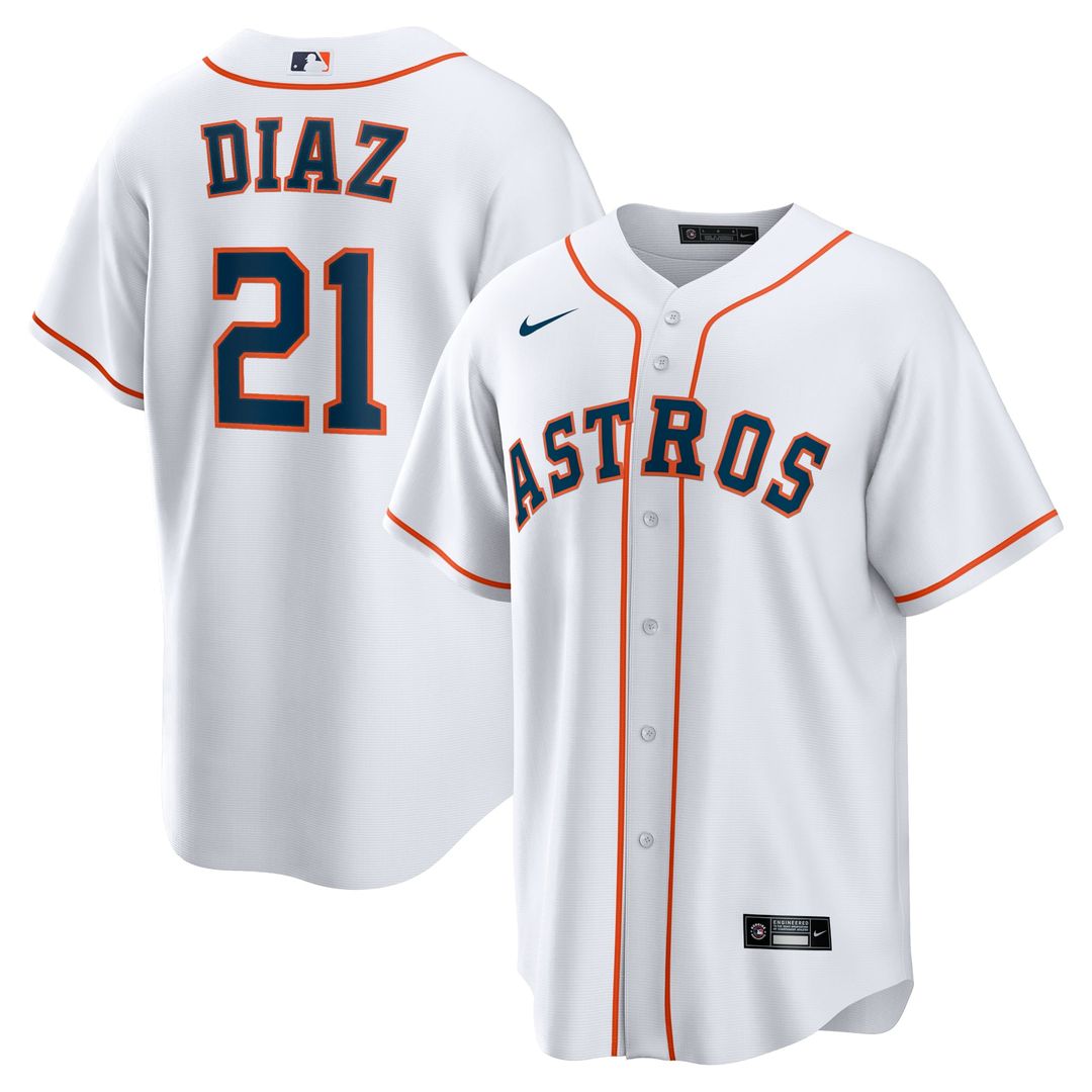 Houston Astros Nike Yainer Diaz Home Replica Baseball Jersey - White