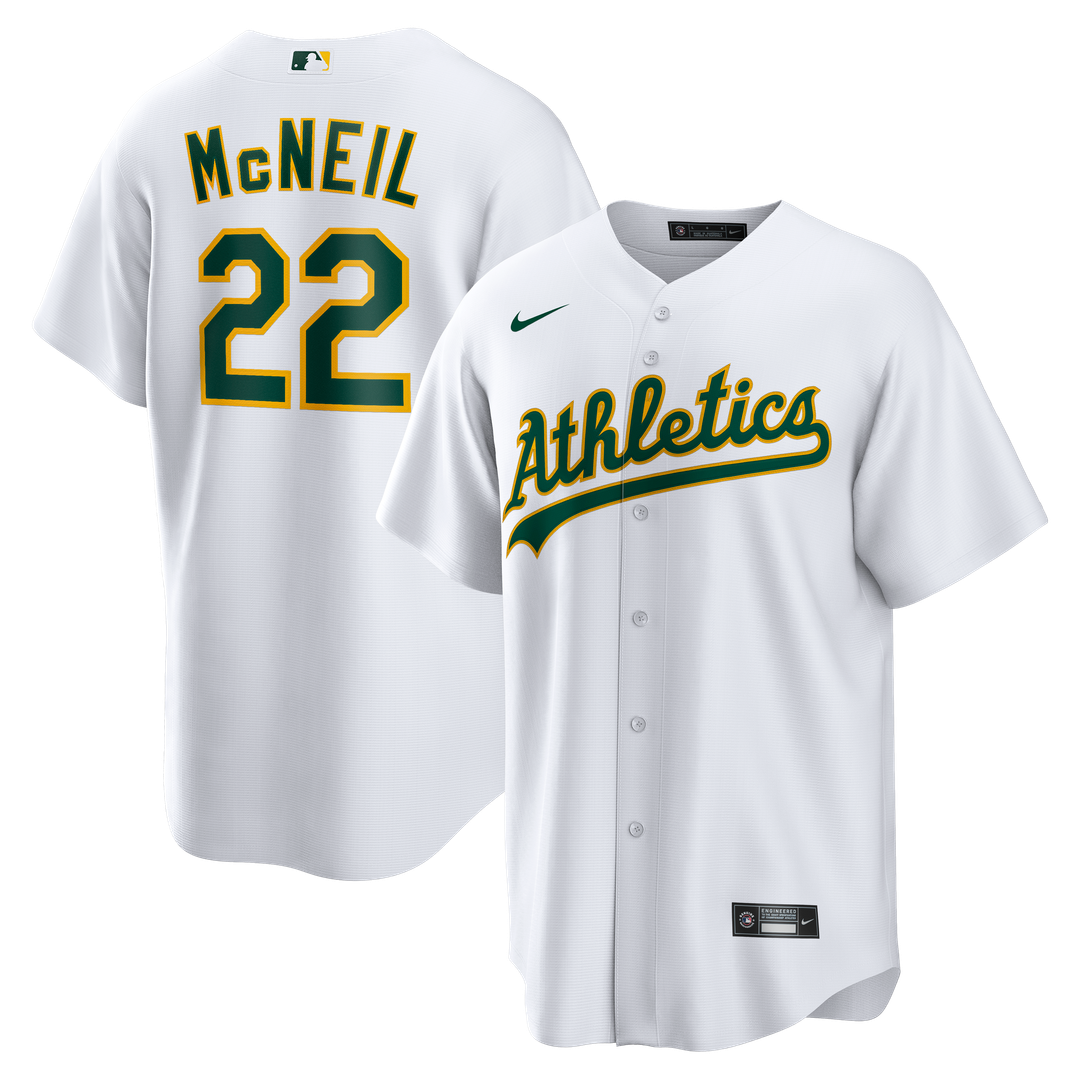 Athletics Nike Jeff McNeil Home Replica Baseball Jersey - White