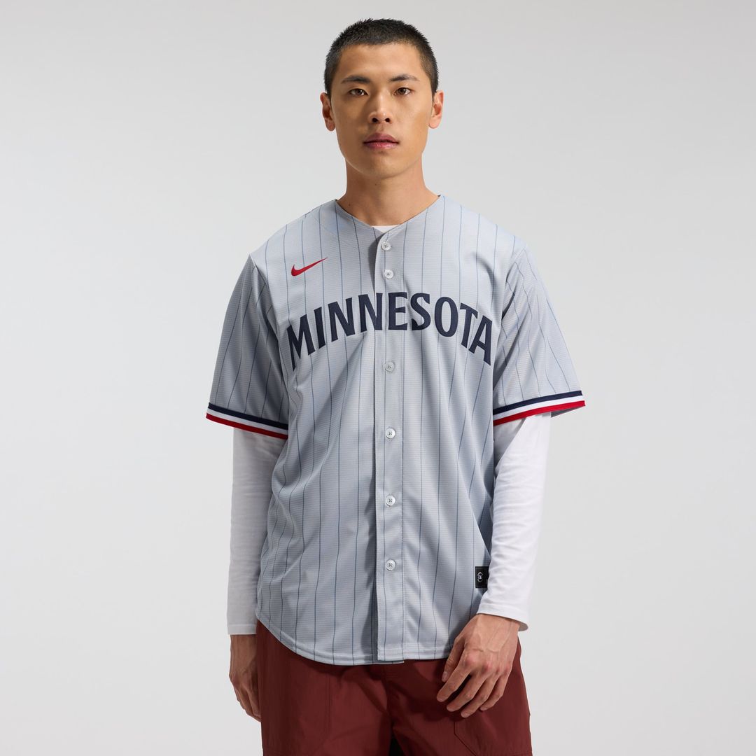 Minnesota Twins Nike Road Replica Team Baseball Jersey - Gray