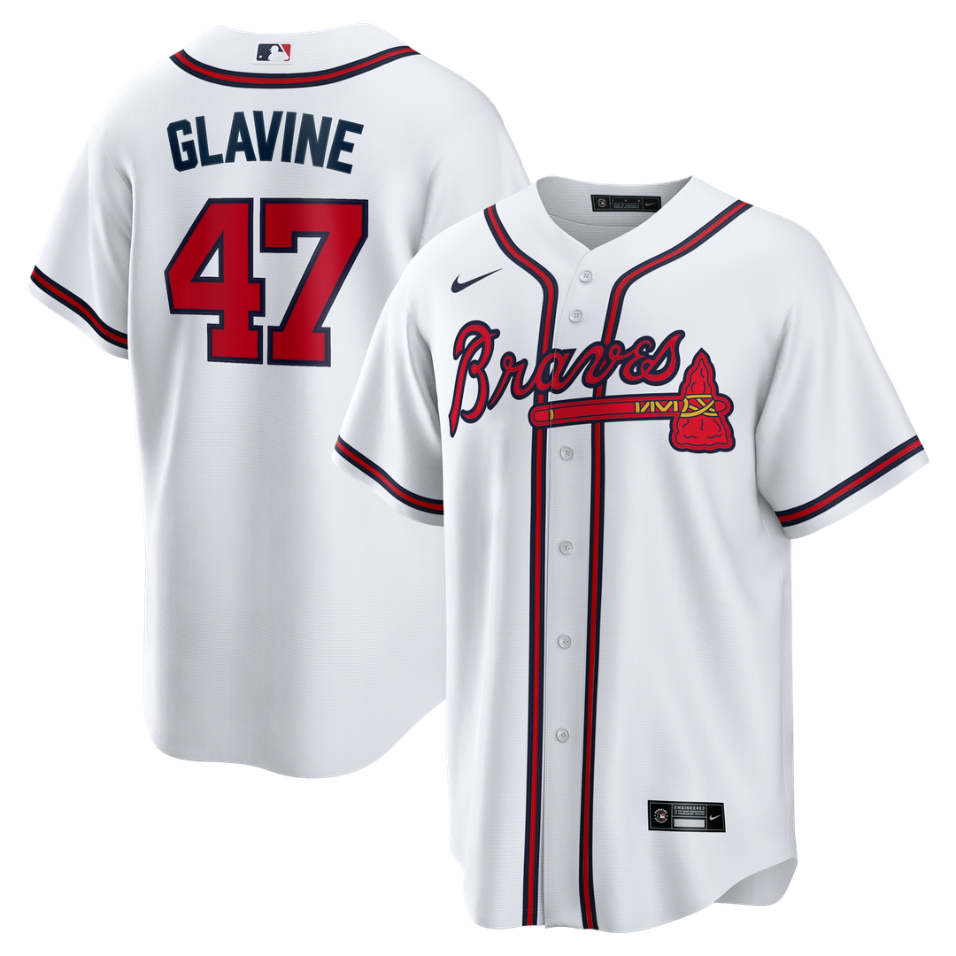 Atlanta Braves Nike Tom Glavine Home Retired Player Replica Baseball Jersey - White