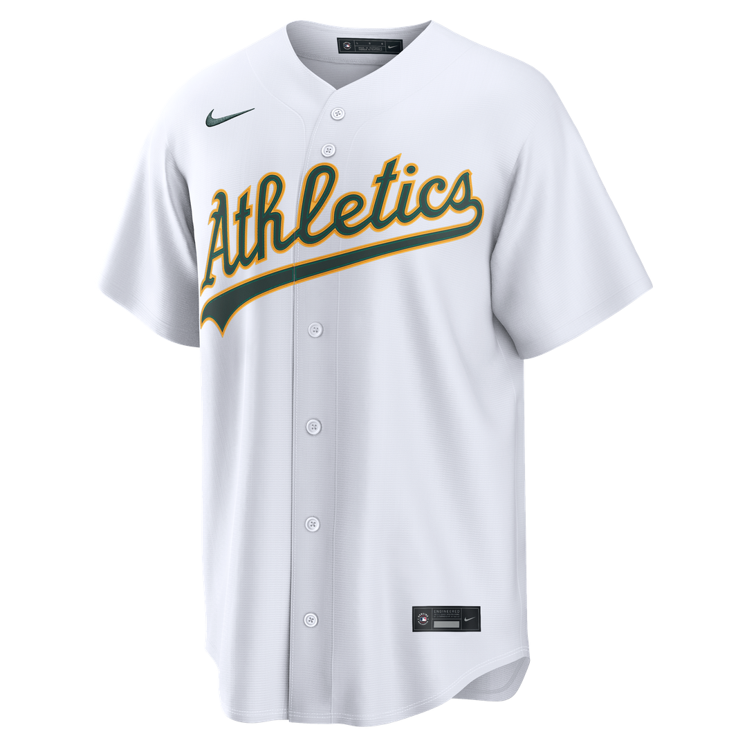 Athletics Nike Henry Bolte Home Replica Baseball Jersey - White