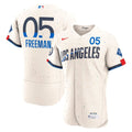Los Angeles Dodgers Nike Freddie Freeman City Connect Authentic Sponsor Patch Baseball Jersey - Cream
