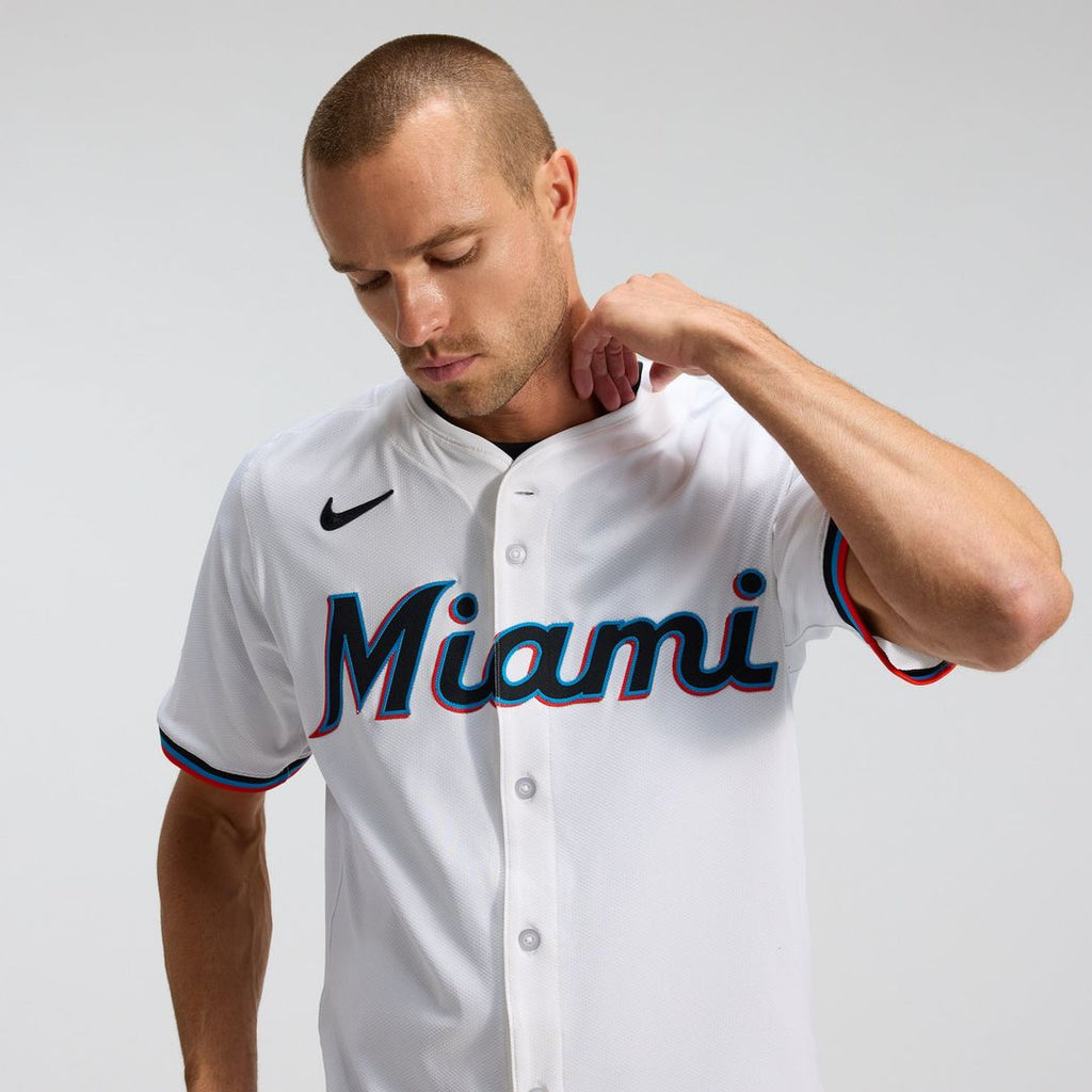 Miami Marlins Nike Home Elite Baseball Jersey - White