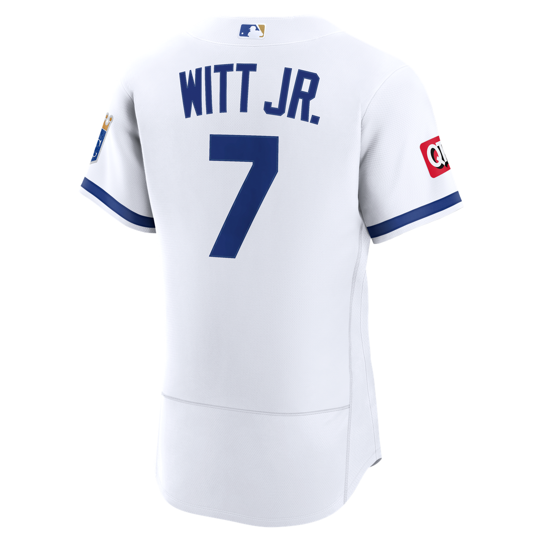 Kansas City Royals Nike Bobby Witt Jr. Alternate Authentic Sponsor Patch Baseball Jersey - Light Blue