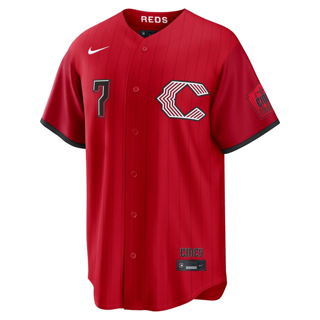 Cincinnati Reds Nike Spencer Steer 2026 City Connect Stadium Baseball Jersey - Red
