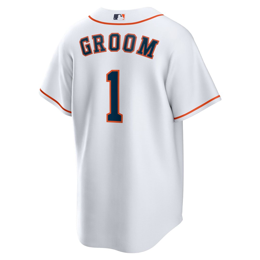 Houston Astros Nike #1 Groom Home Replica Baseball Jersey - White