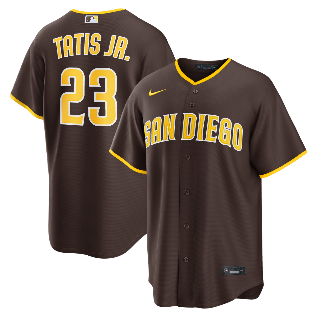San Diego Padres Nike Fernando Tatis Jr. Road Replica Baseball Jersey - Brown