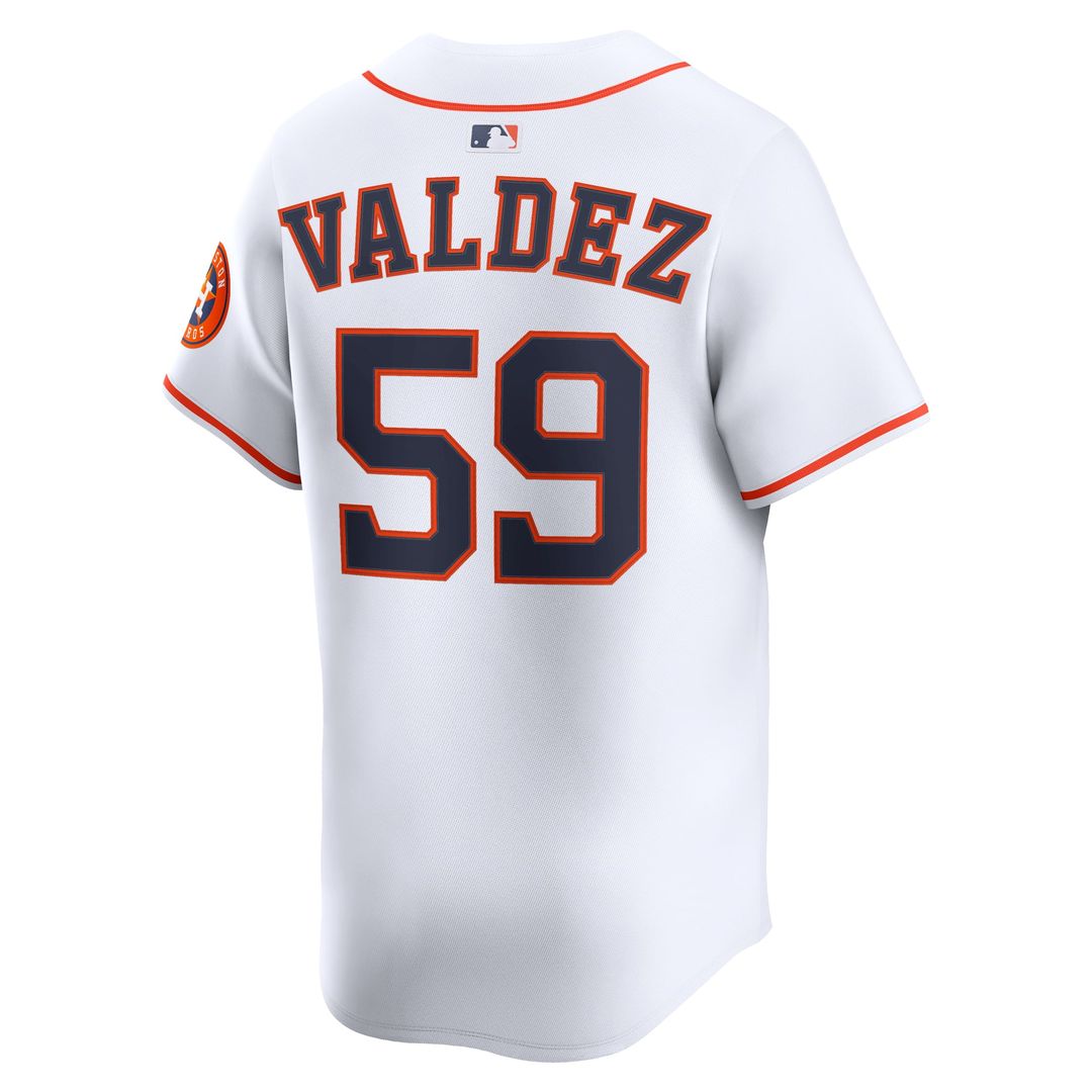 Houston Astros Nike Framber Valdez Home Limited Baseball Jersey - White