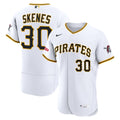 Pittsburgh Pirates Nike Paul Skenes Home Authentic Sponsor Patch Baseball Jersey - White
