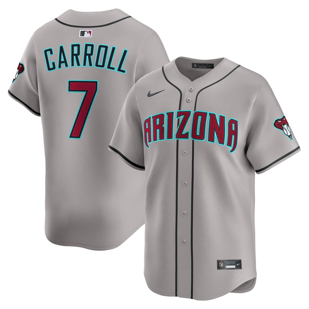 Arizona Diamondbacks Nike Corbin Carroll Road Limited Baseball Jersey - Gray
