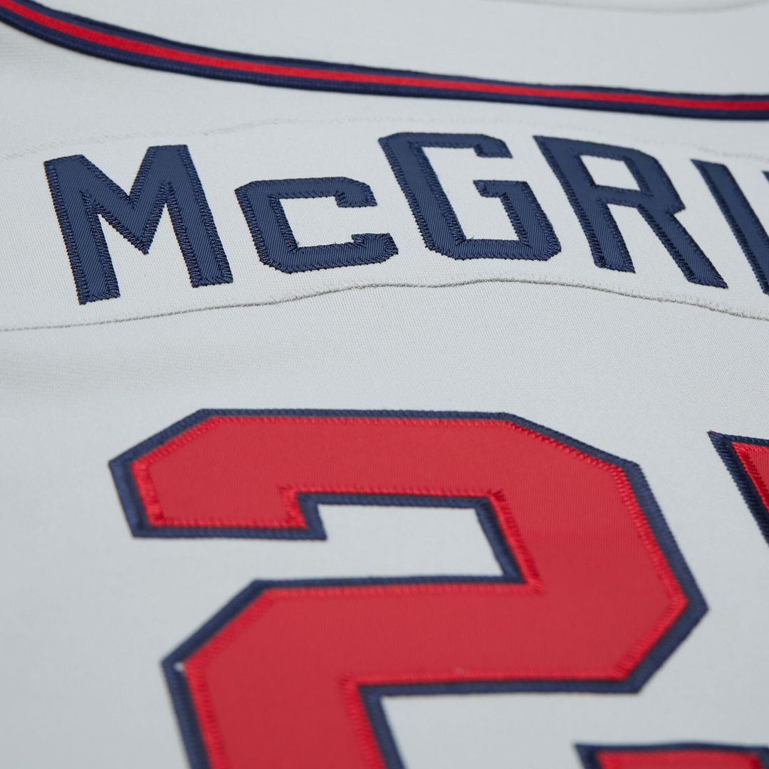 Atlanta Braves Mitchell & Ness Fred McGriff 1995 Throwback Authentic Baseball Jersey - Gray