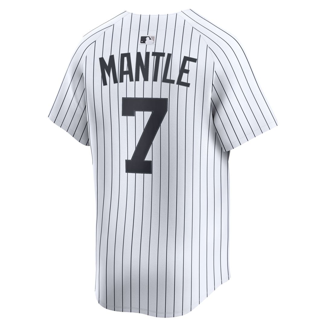 New York Yankees Nike Mickey Mantle Home Limited Baseball Jersey - White