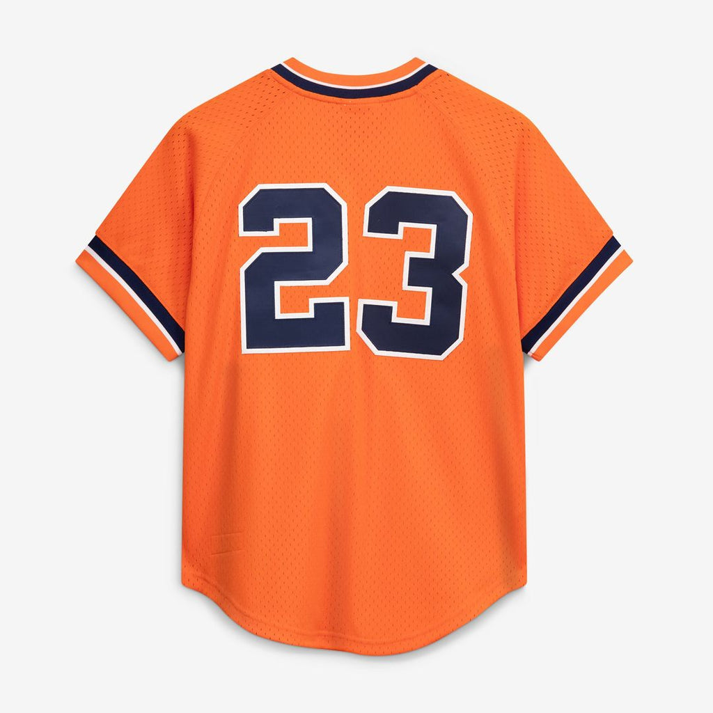 Detroit Tigers Mitchell & Ness Kirk Gibson Cooperstown Collection Mesh Batting Practice Button-Up Baseball Jersey - Orange