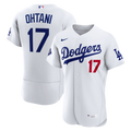 Los Angeles Dodgers Nike Shohei Ohtani Home Authentic Sponsor Patch Baseball Jersey - White