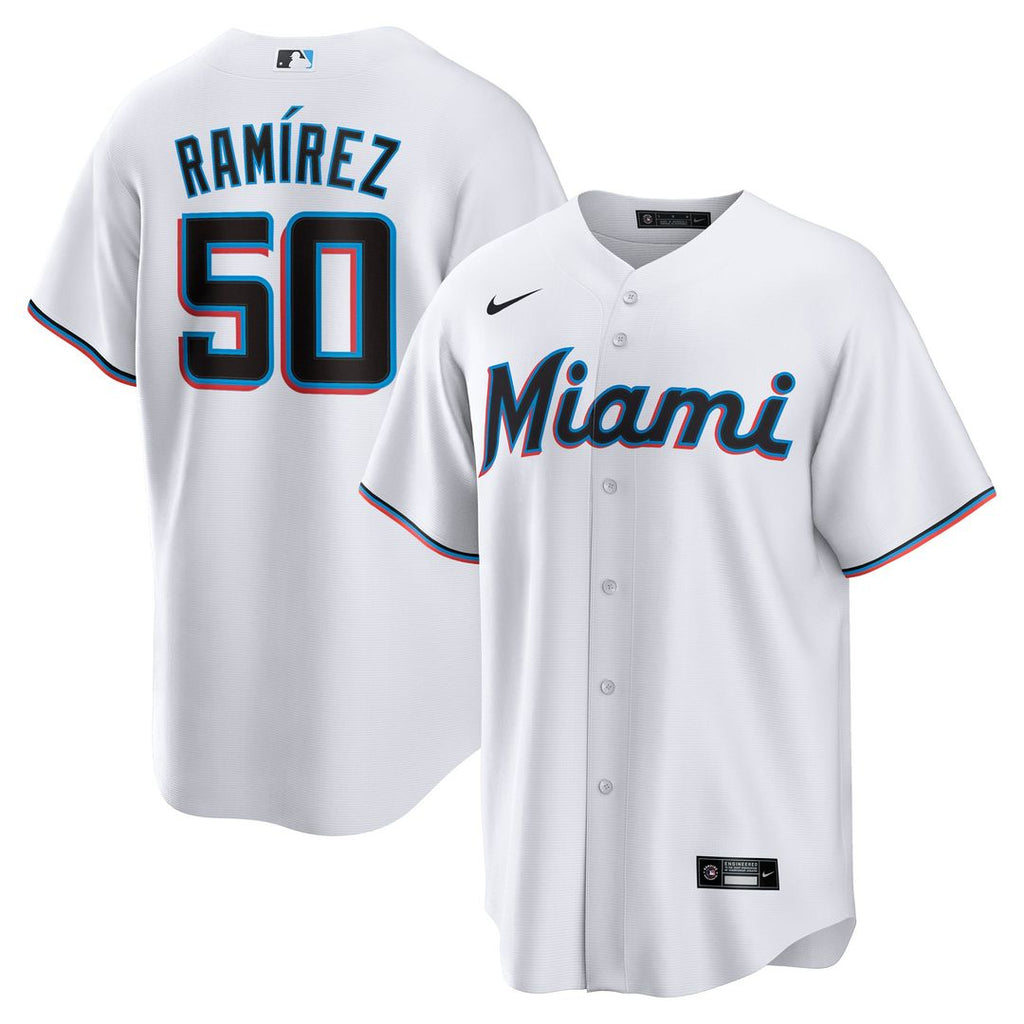 Miami Marlins Nike Agustín Ramírez Home Replica Baseball Jersey - White