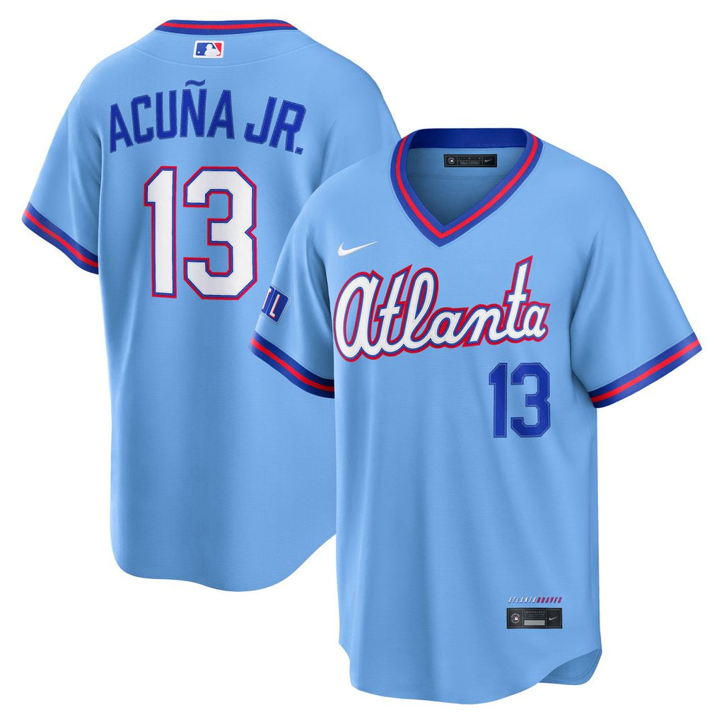 Atlanta Braves Nike Ronald Acuña Jr. 2026 City Connect Stadium Baseball Jersey - Powder Blue
